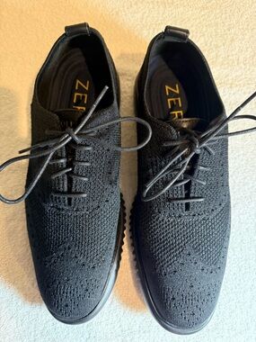 Cole Haan 2.ZeroGrand Stitchlite Black Knit Lace-Up Oxford
